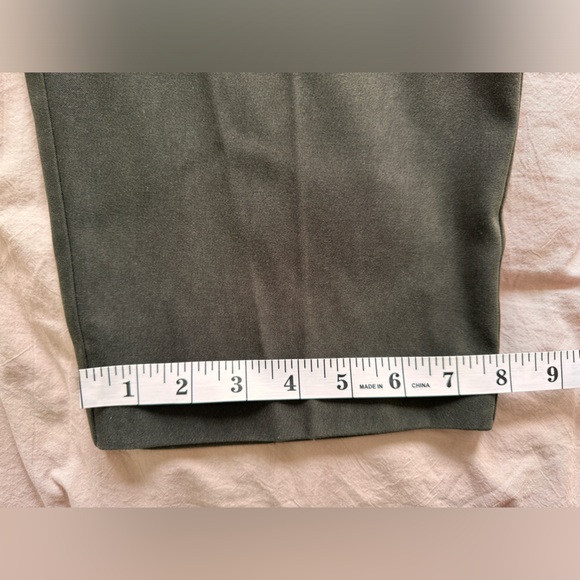 NWT Orvis Women's Plus Pants Sz 14 Green High Waist Slacks Suede Straight Leg - Picture 6 of 11